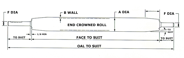 End Crowned Roll - Industrial Roll